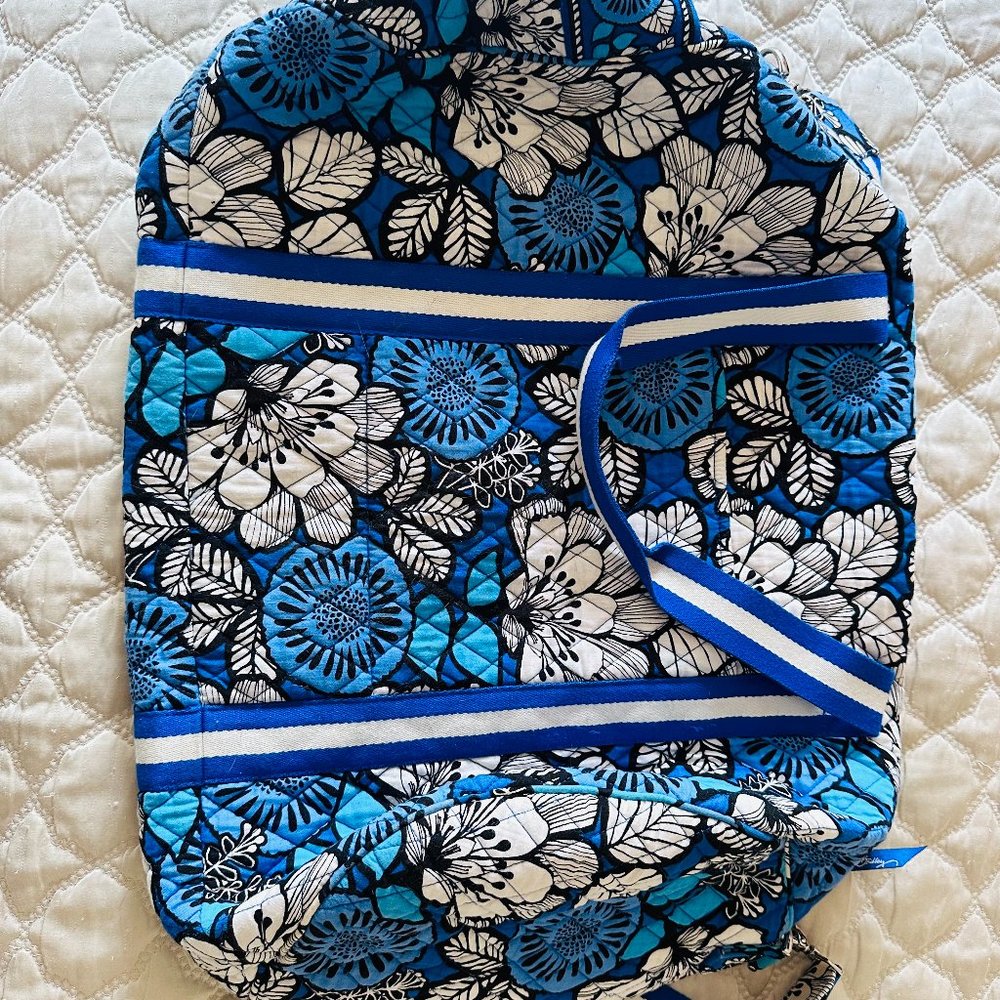 Blue floral Vera Bradley Duffle Bag with matching phone/ipod purse.